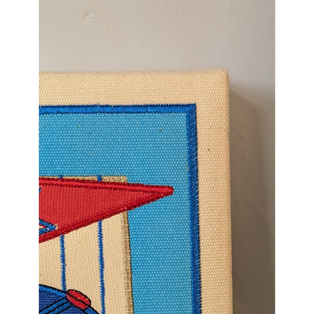 Seattle Mariners Embroidered Canvas Wall Art Baseball Hat Glove Pennant 12x12 - Picture 9 of 9